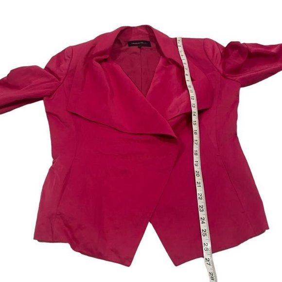Lafayette 148 New York Hot Pink Asymmetrical Blazer Size 10 - Picture 9 of 9